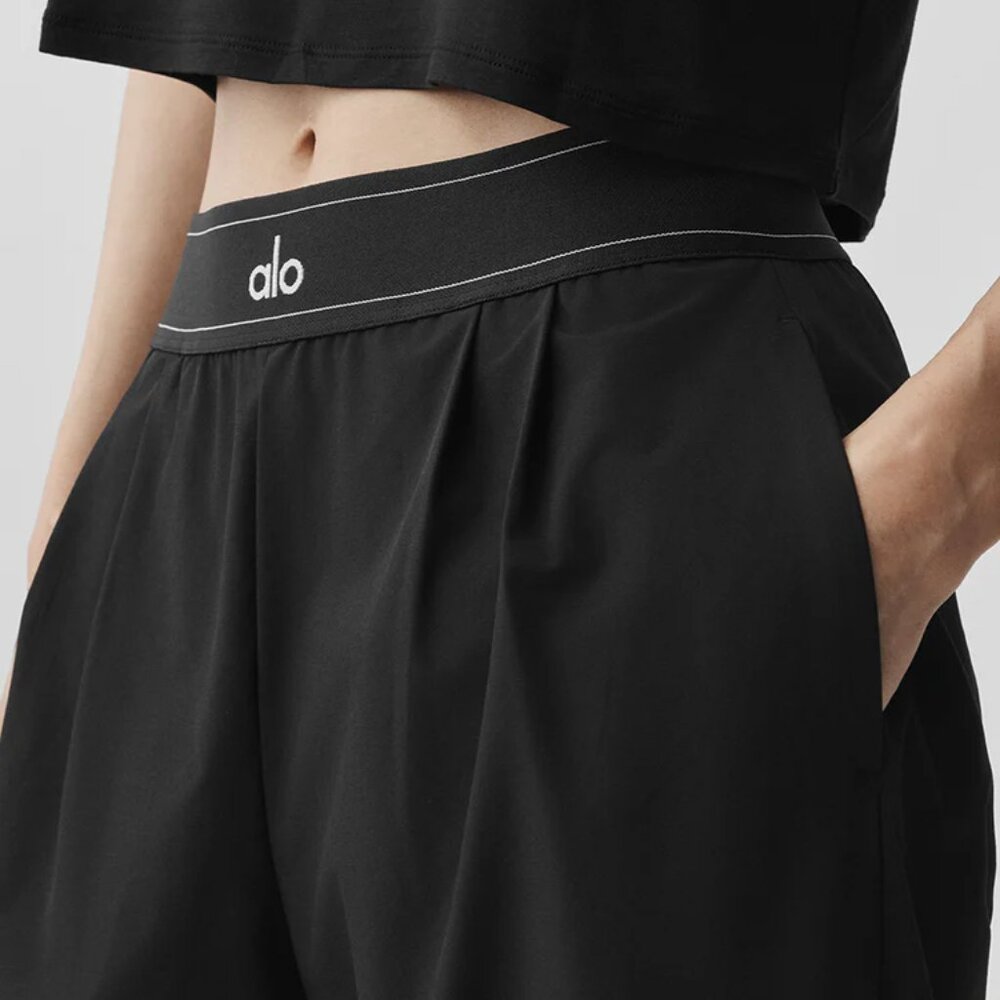 Black Alo Yoga Women's Casual Wide-Leg Pants 🔅🧘Trouser (Regular) - Picture 8 of 9